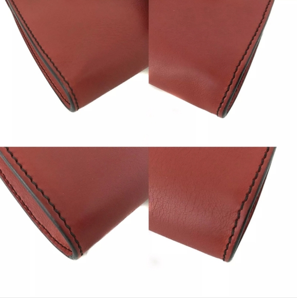 GUCCI Emily Horse Bit Leather Chain Shoulder Bag Red - Picture 7 of 11